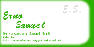 erno samuel business card